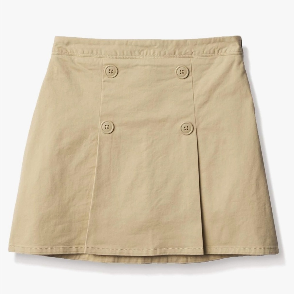 7pk The Children’s Place Girls Tan Button-Front Skort Uniform Style Size 10